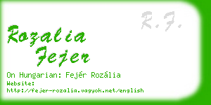 rozalia fejer business card